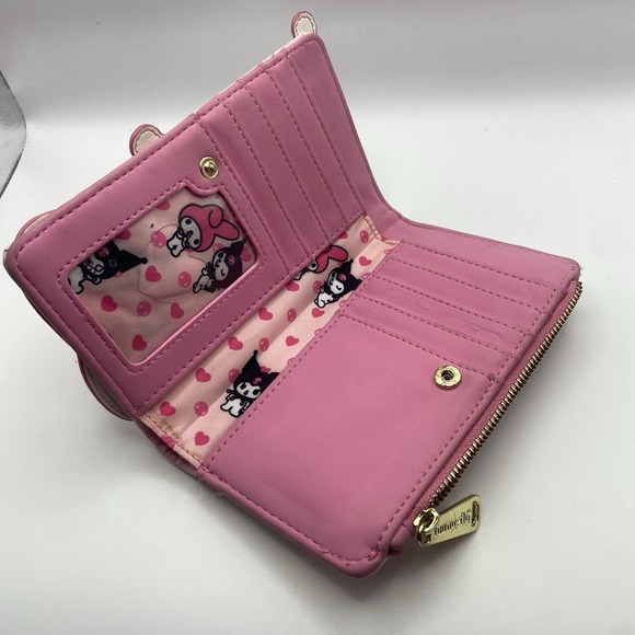 Loungefly Sanrio My Melody and Kuromi Wallet, Bifold, Pink - Picture 3 of 11